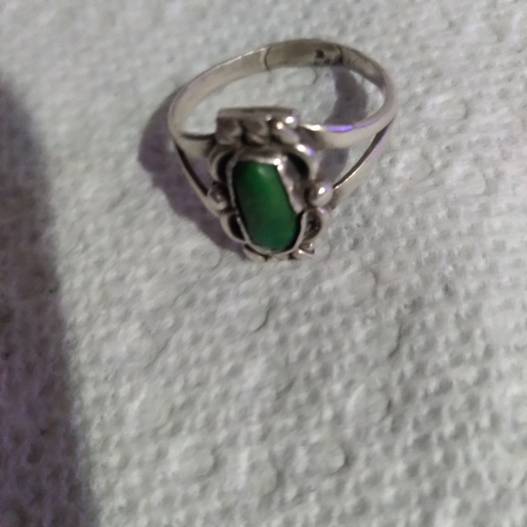 Fred Harvey vintage sterling silver turquoise ring - Picture 4 of 8